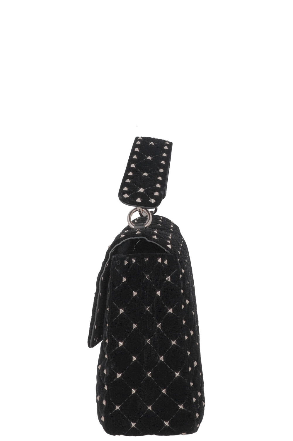 VALENTINO Rockstud Spike Bag Large Velvet Black