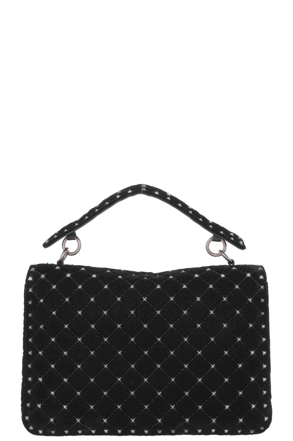 VALENTINO Rockstud Spike Bag Large Velvet Black
