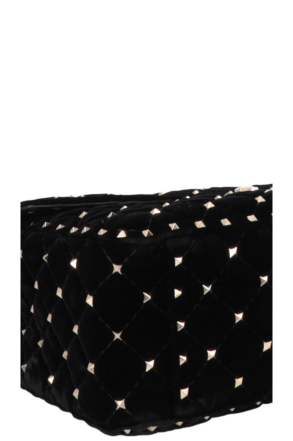 VALENTINO Rockstud Spike Bag Large Velvet Black