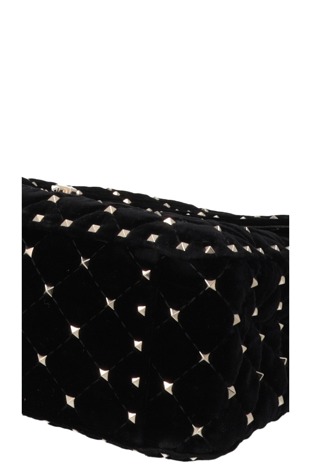 VALENTINO Rockstud Spike Bag Large Velvet Black