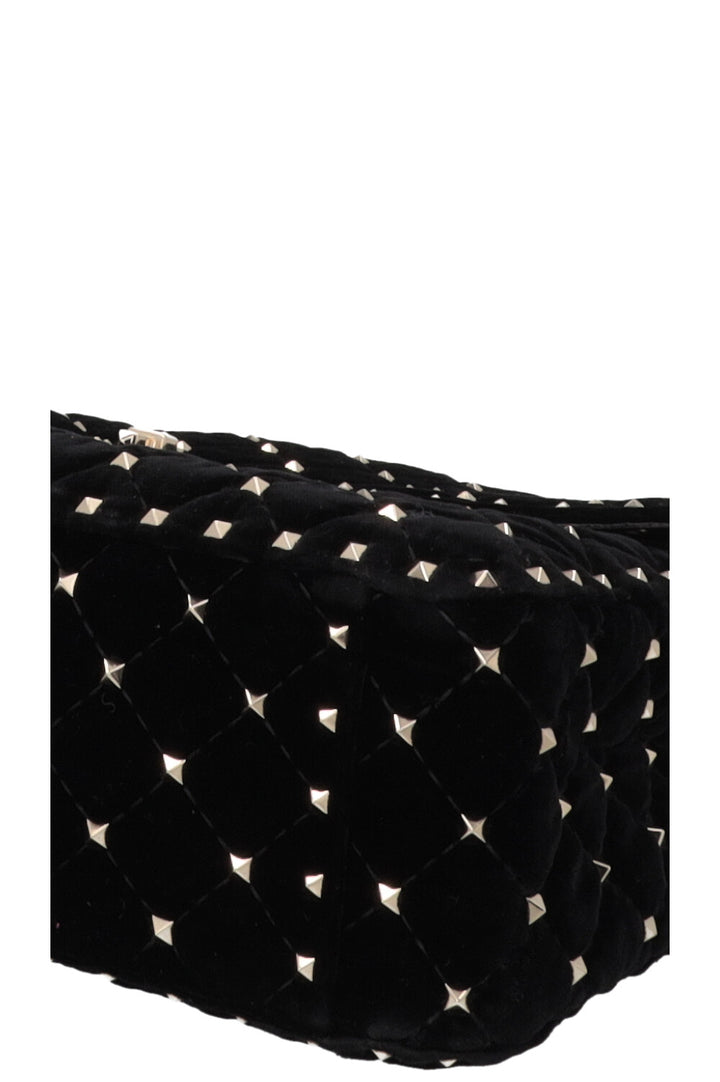 VALENTINO Rockstud Spike Bag Large Velvet Black