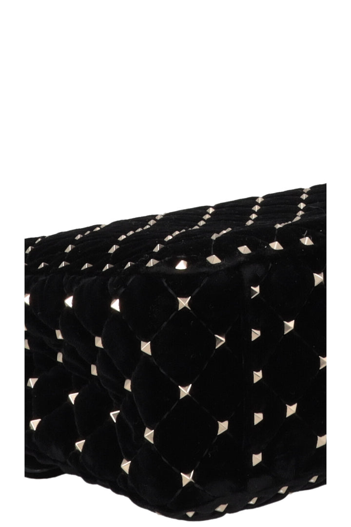 VALENTINO Rockstud Spike Bag Large Velvet Black