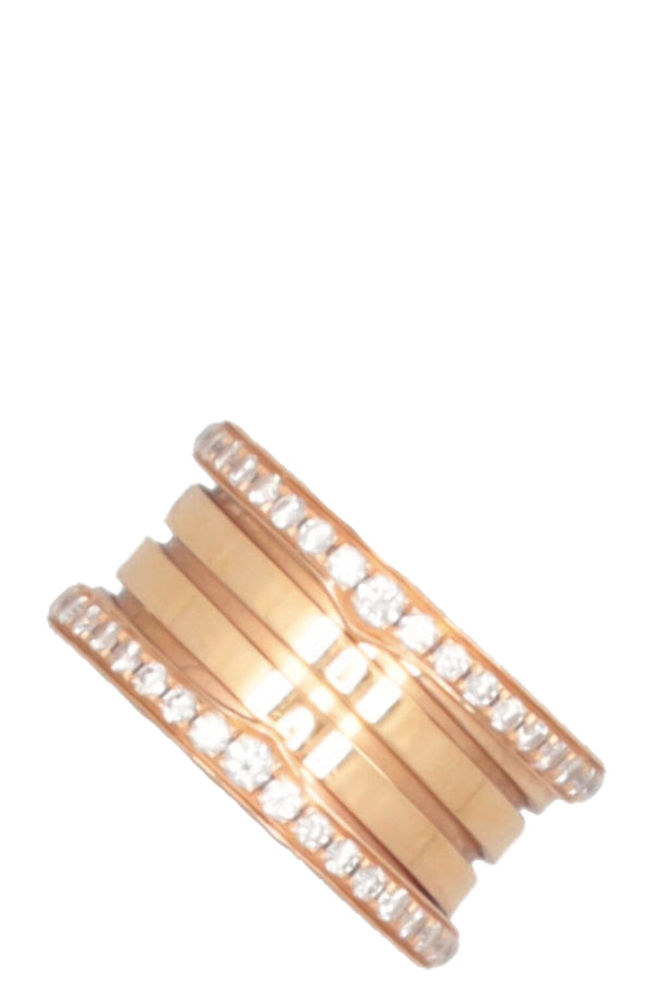 BVLGARI Diamond B Zero 4 Band Ring 18 Carat Rose Gold