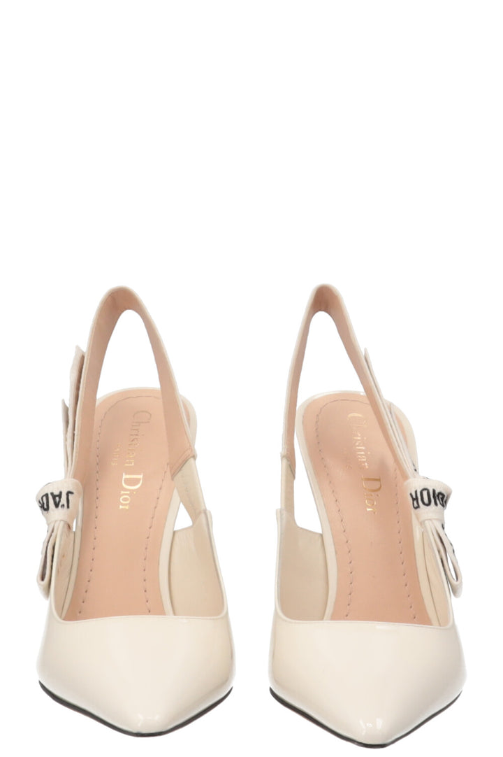 CHRISTIAN DIOR J'Adior Sling Back Patent Écru