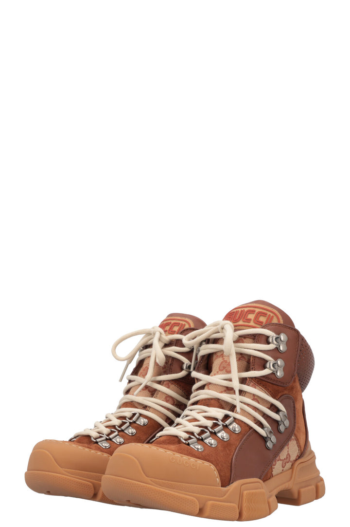 GUCCI Flashtrek High Top Boots Supreme Canvas