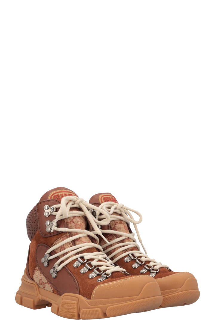 GUCCI Flashtrek High Top Boots Supreme Canvas