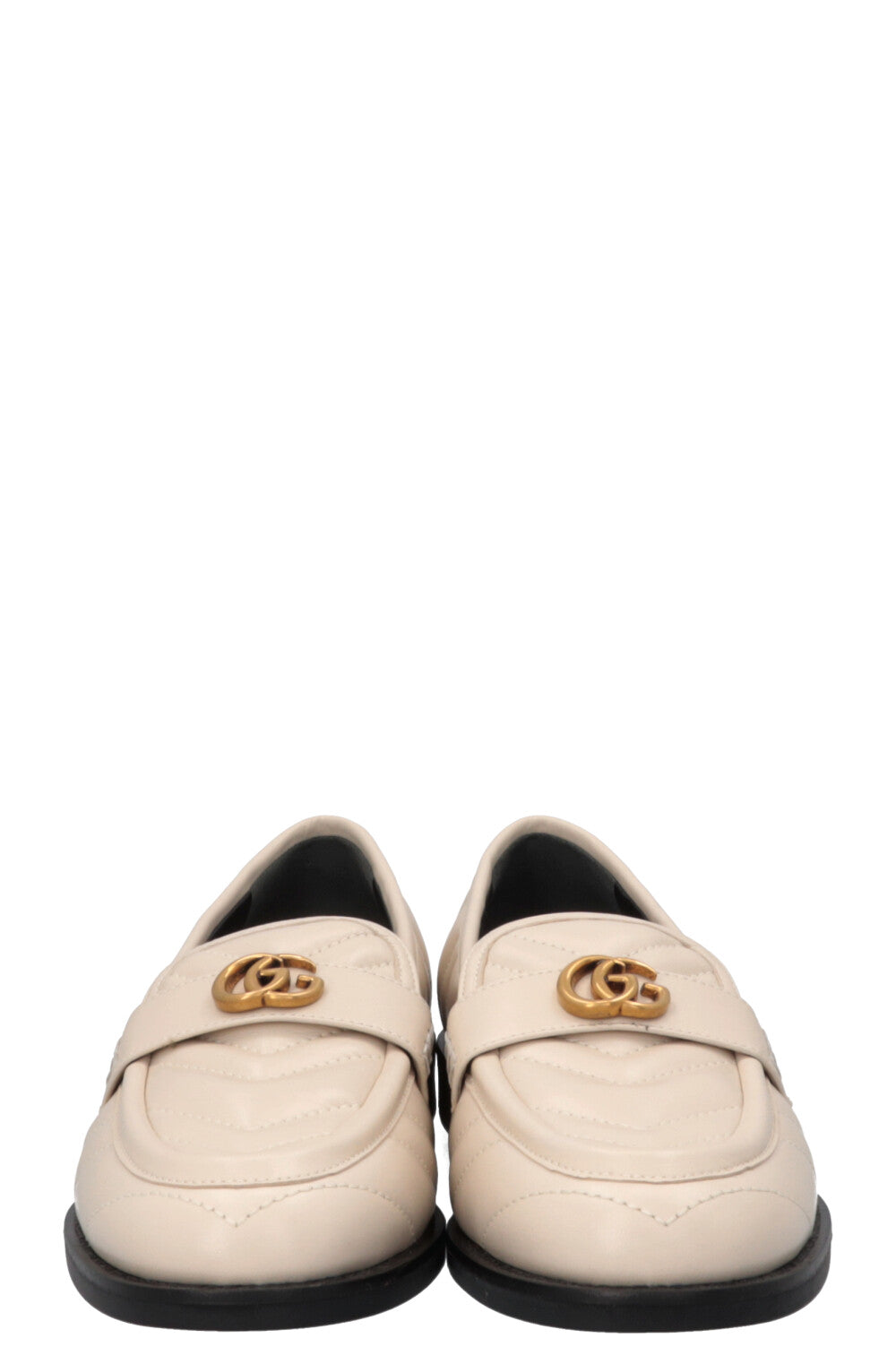 GUCCI Matelasse GG Marmont Loafers Ivory