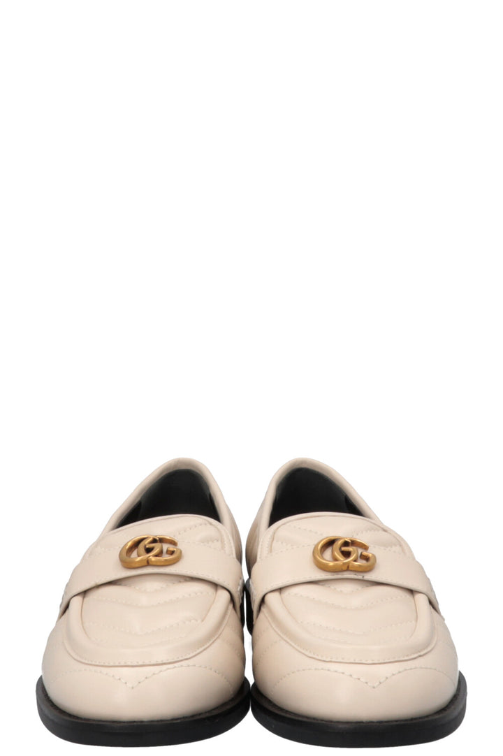 GUCCI Matelasse GG Marmont Loafers Ivory