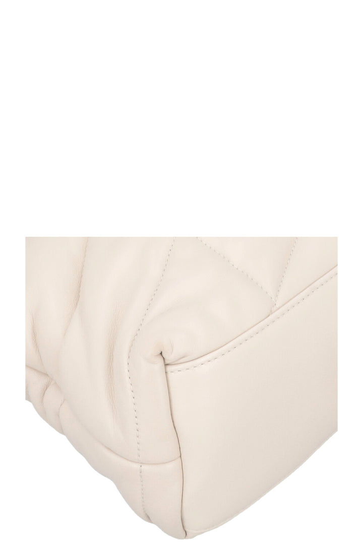 SAINT LAURENT Lou Lou Puffer Crossbody Bag Ivory