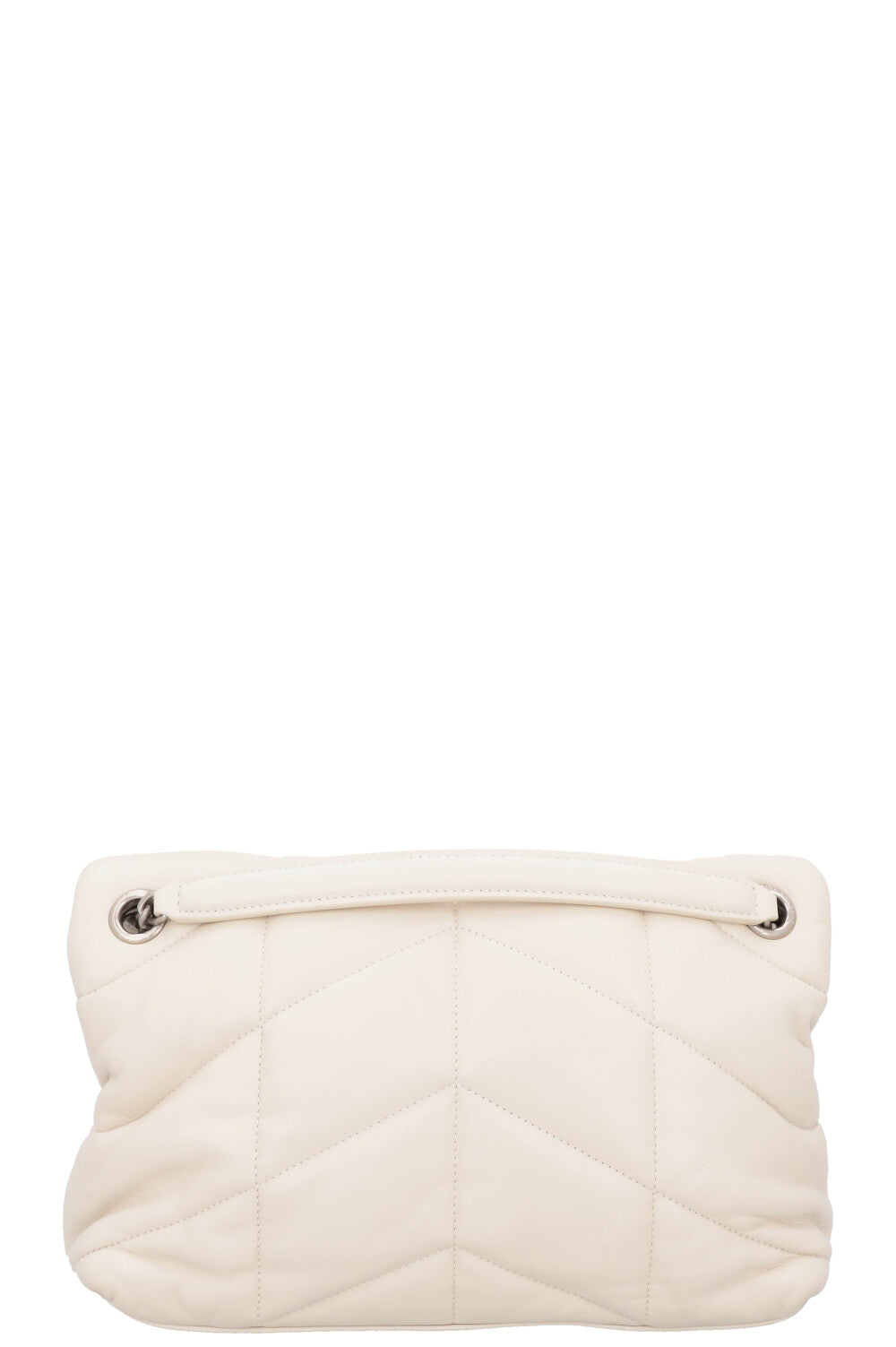 SAINT LAURENT Lou Lou Puffer Crossbody Bag Ivory
