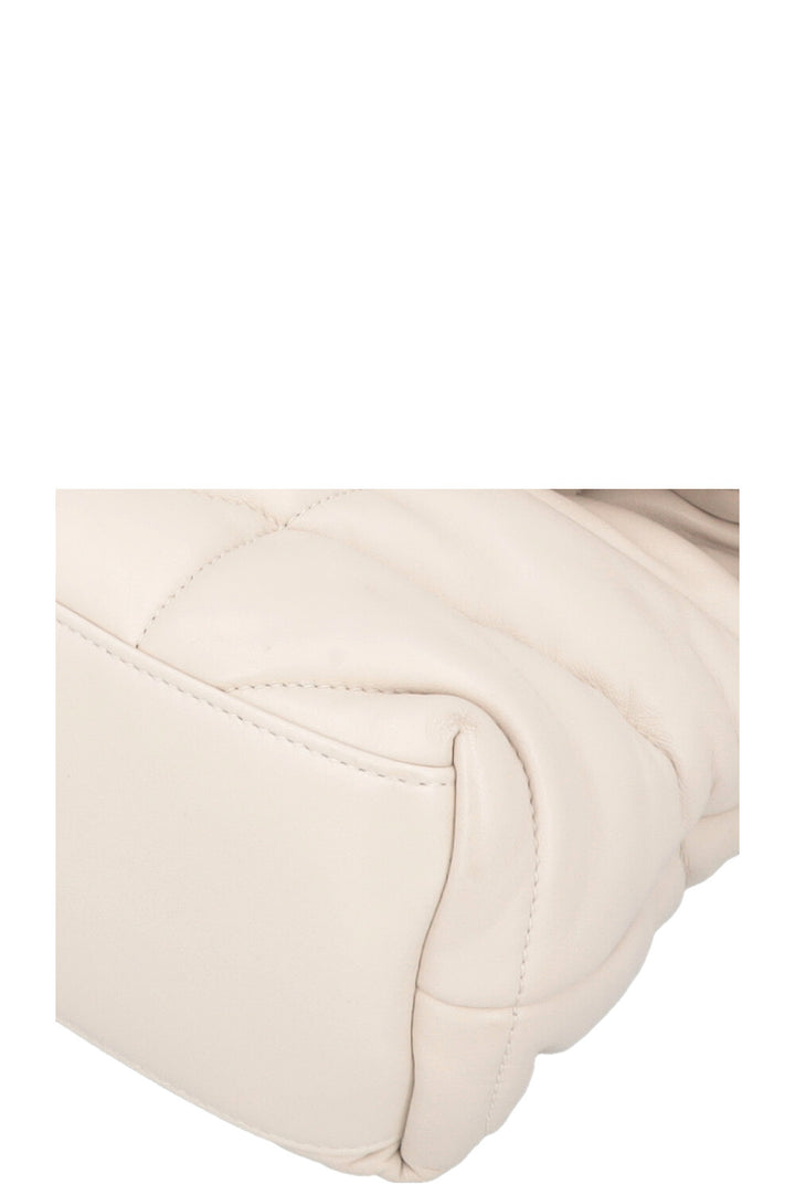 SAINT LAURENT Lou Lou Puffer Crossbody Bag Ivory