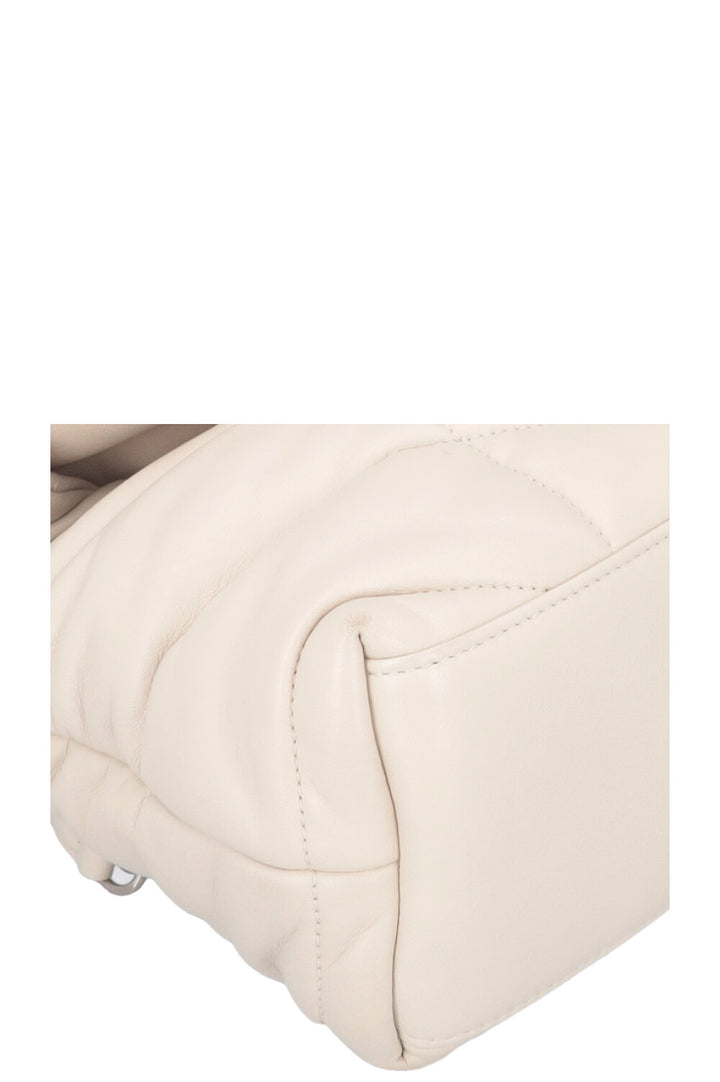 SAINT LAURENT Lou Lou Puffer Crossbody Bag Ivory