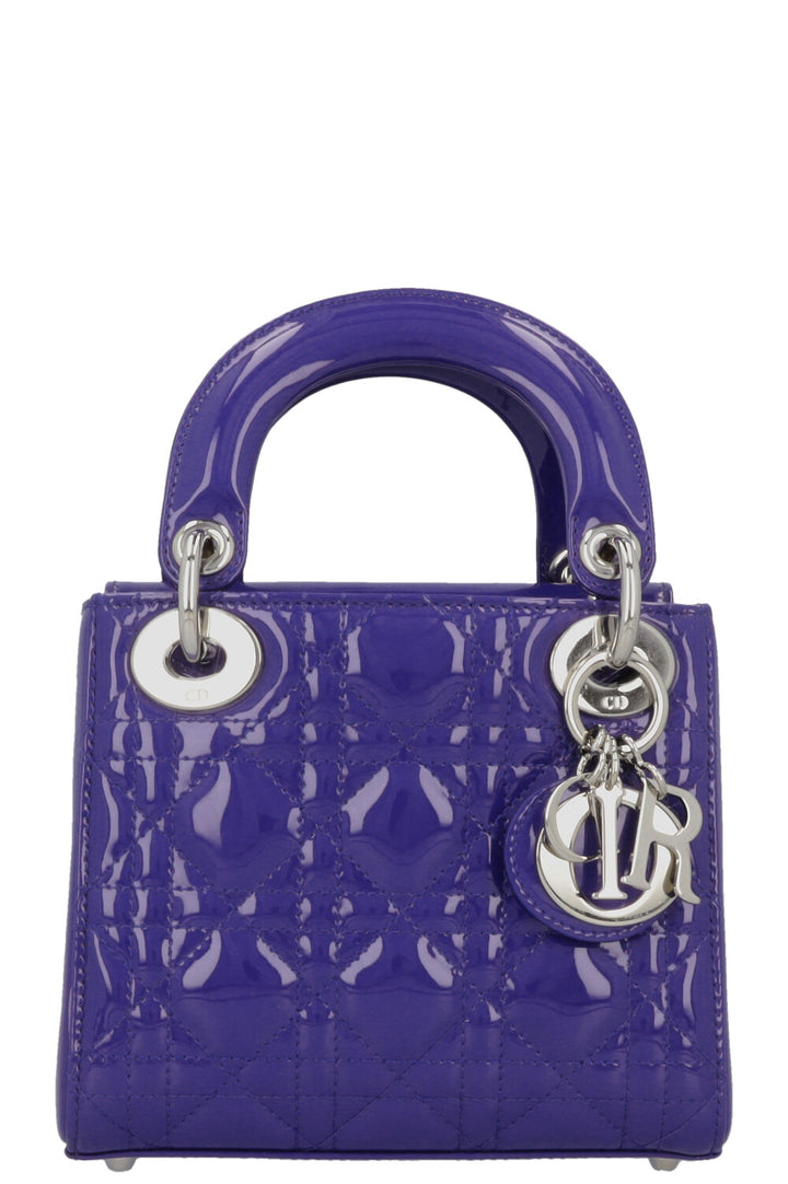 CHRISTIAN DIOR Mini Lady Dior Purple Patent