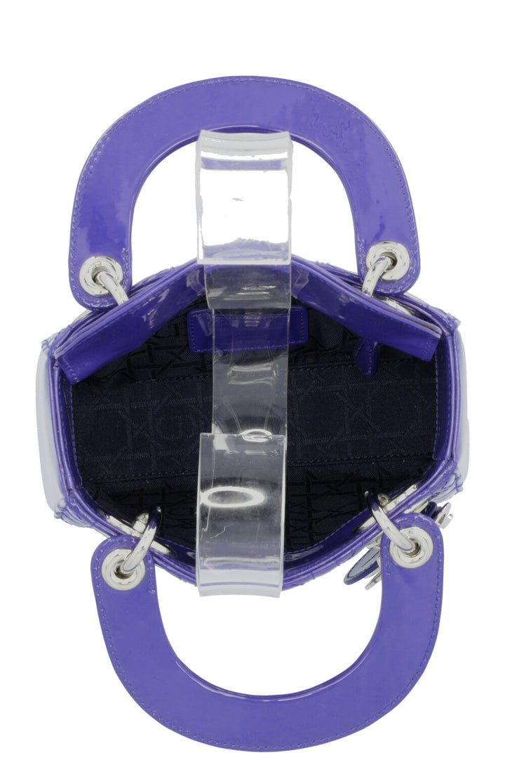 CHRISTIAN DIOR Mini Lady Dior Purple Patent