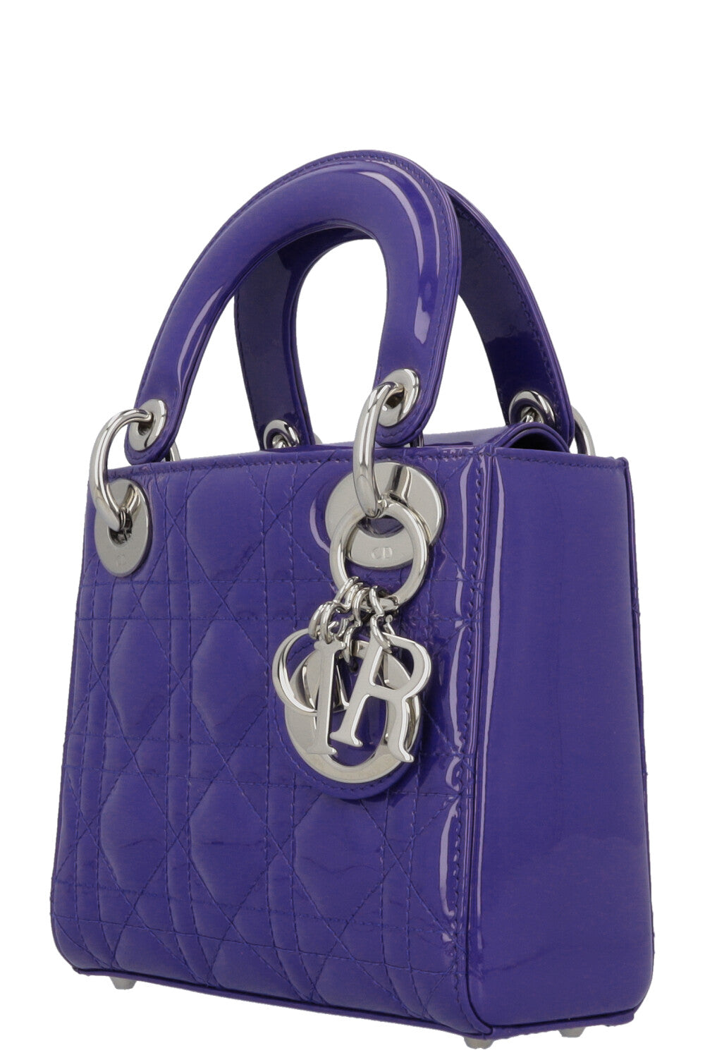 CHRISTIAN DIOR Mini Lady Dior Purple Patent