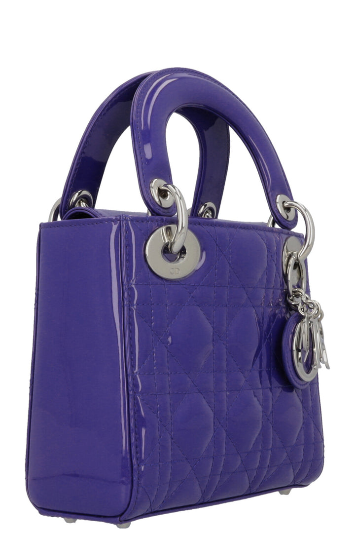 CHRISTIAN DIOR Mini Lady Dior Purple Patent