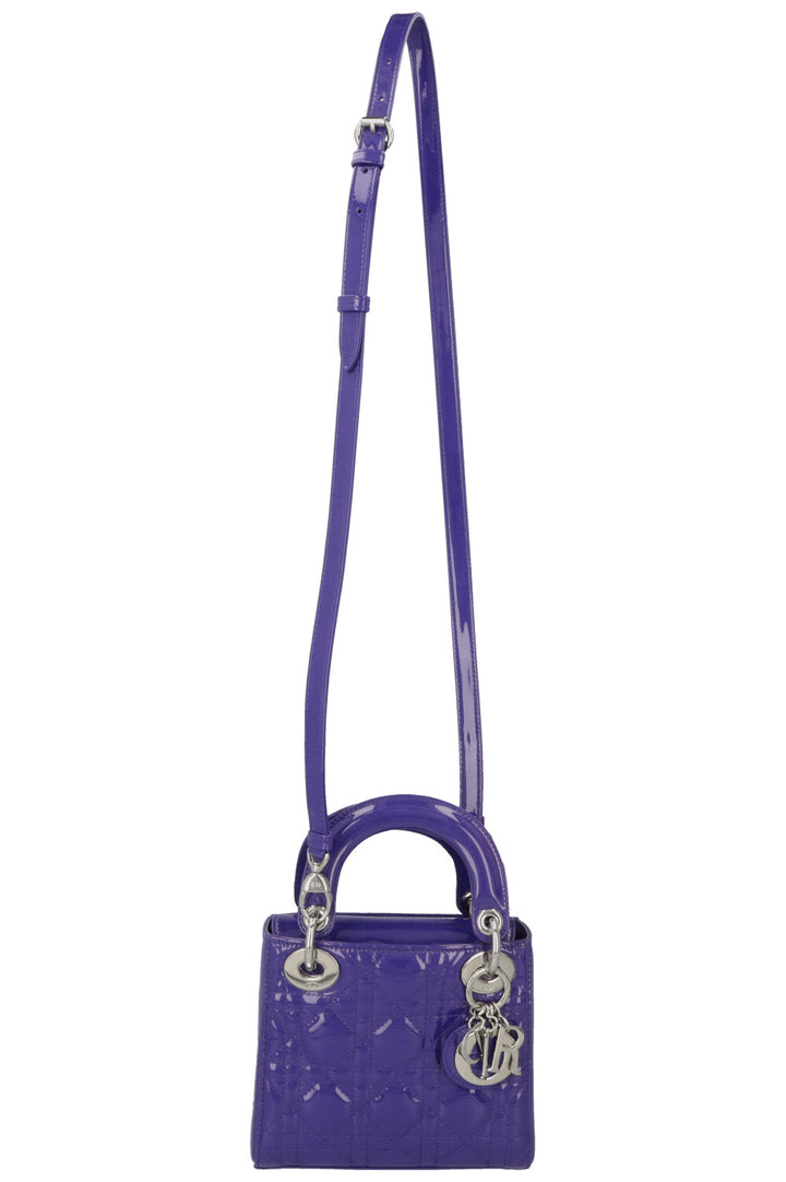 CHRISTIAN DIOR Mini Lady Dior Purple Patent