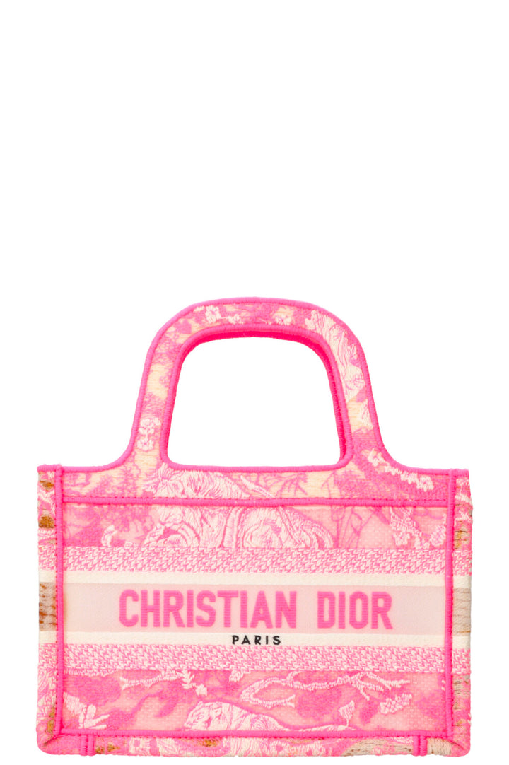 CHRISTIAN DIOR Book Tote Mini Toile De Jouy Pink