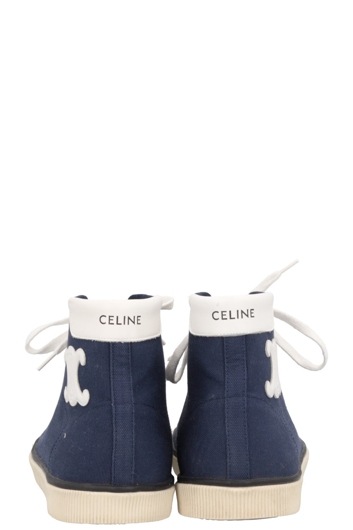 CELINE High Top Sneaker Canvas Blue