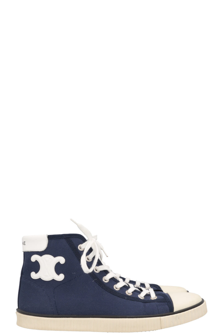 CELINE High Top Sneaker Canvas Blue