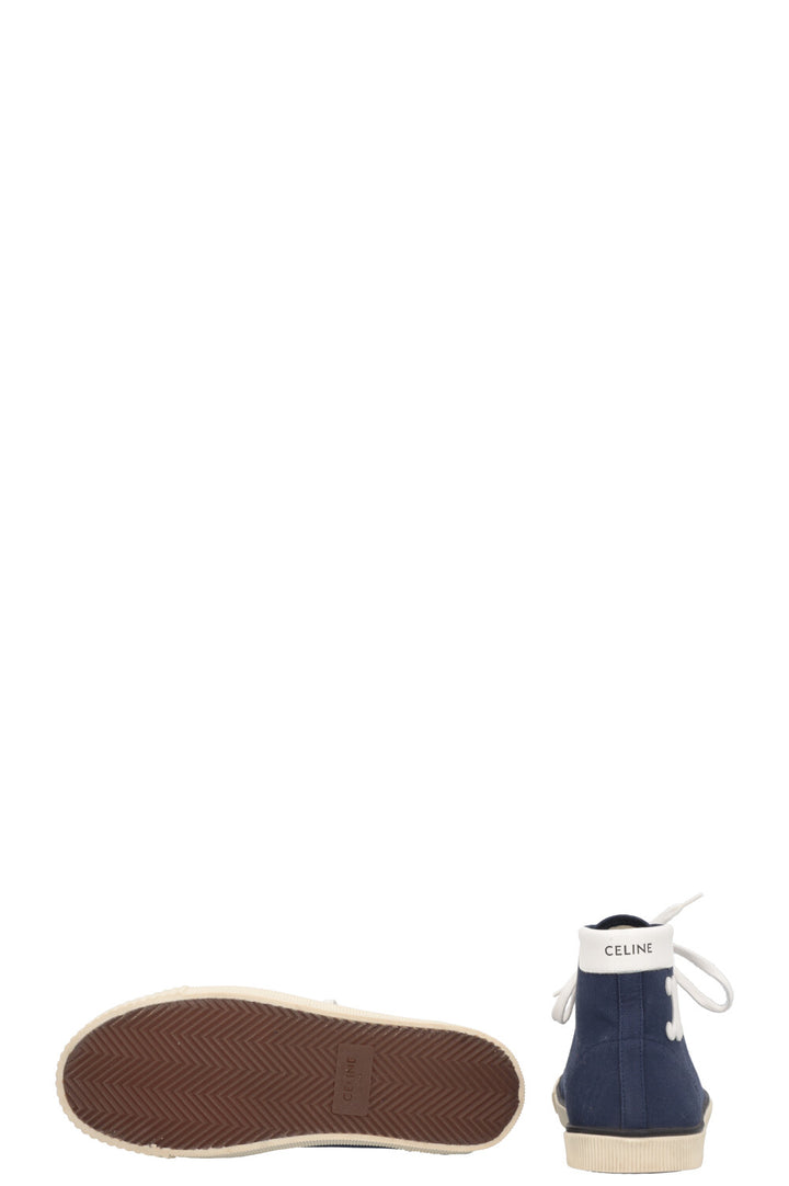 CELINE High Top Sneaker Canvas Blue
