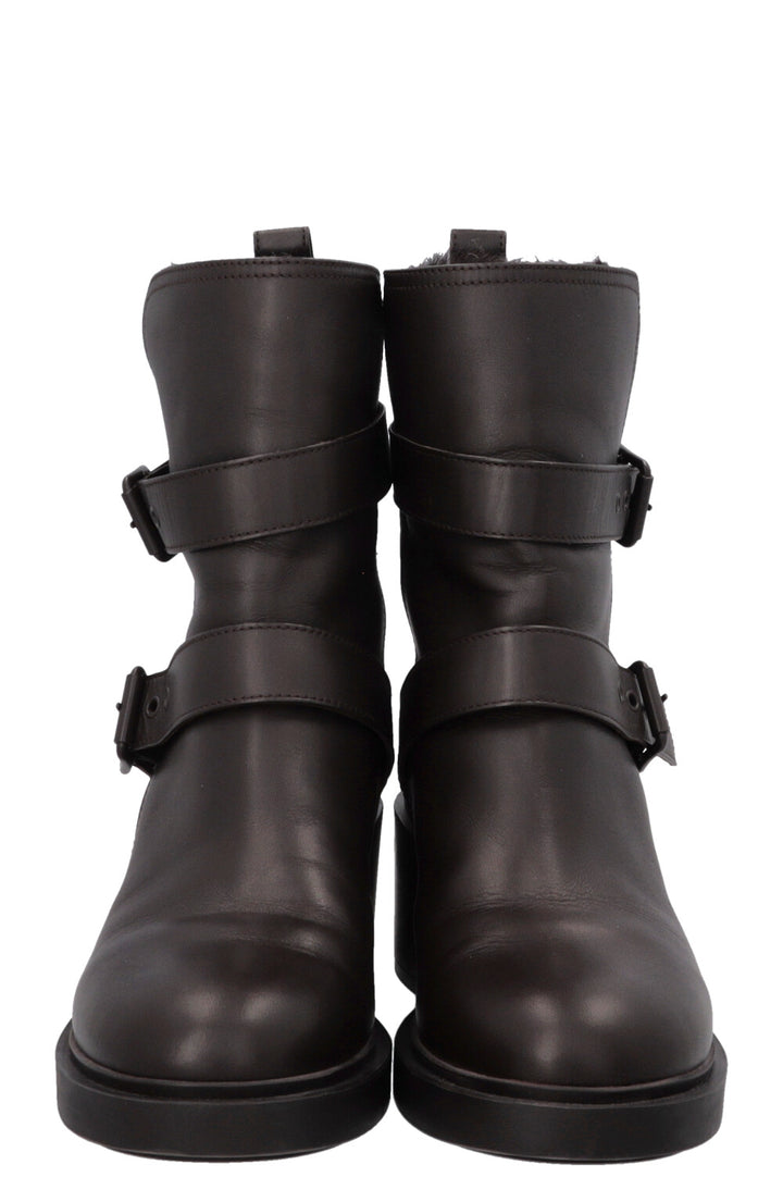 Bottes de motard doublées marron GIANVITTO ROSSI