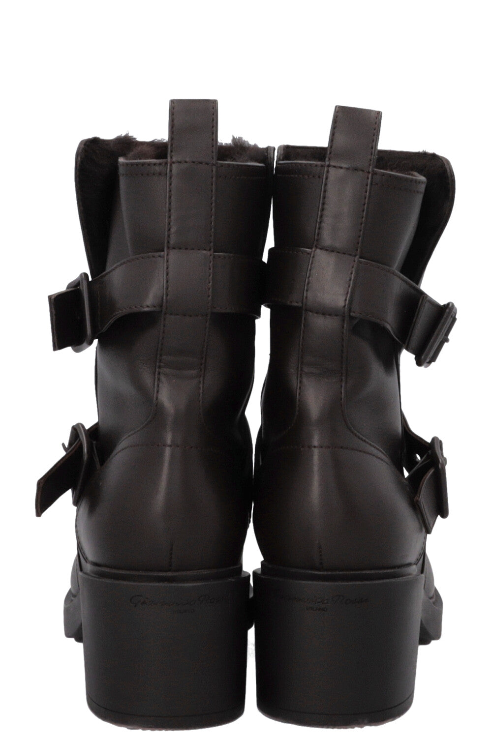 Bottes de motard doublées marron GIANVITTO ROSSI