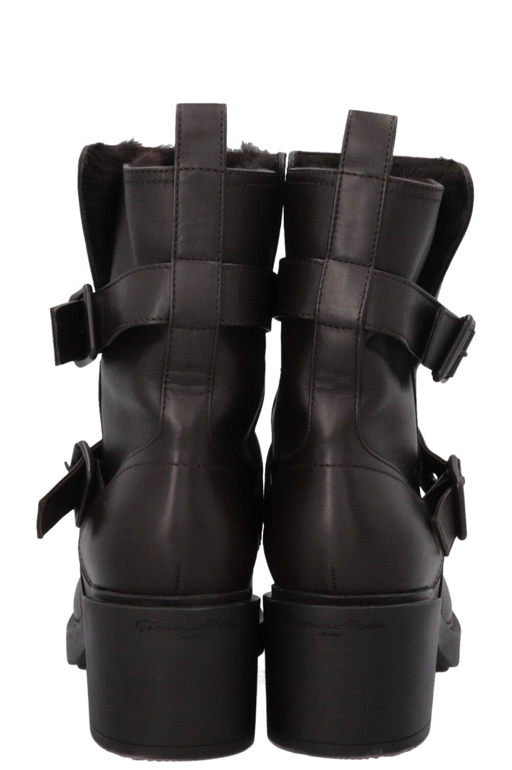 Bottes de motard doublées marron GIANVITTO ROSSI