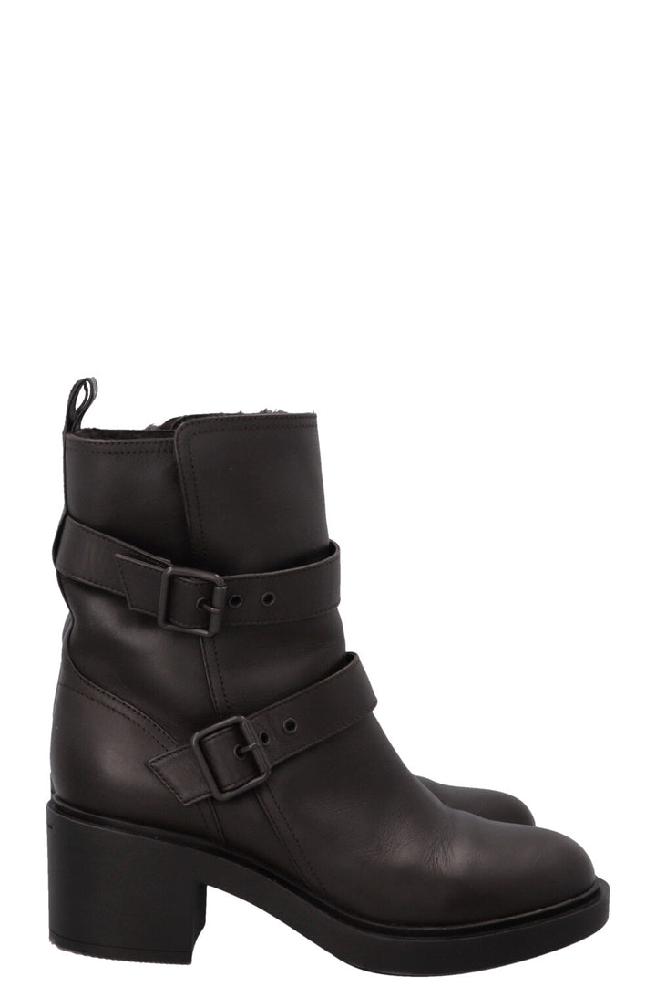 Bottes de motard doublées marron GIANVITTO ROSSI