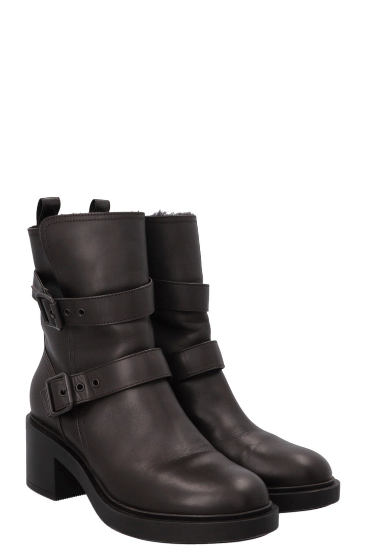 Bottes de motard doublées marron GIANVITTO ROSSI