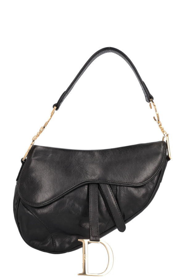 CHRISTIAN DIOR Vintage Saddle Bag Black