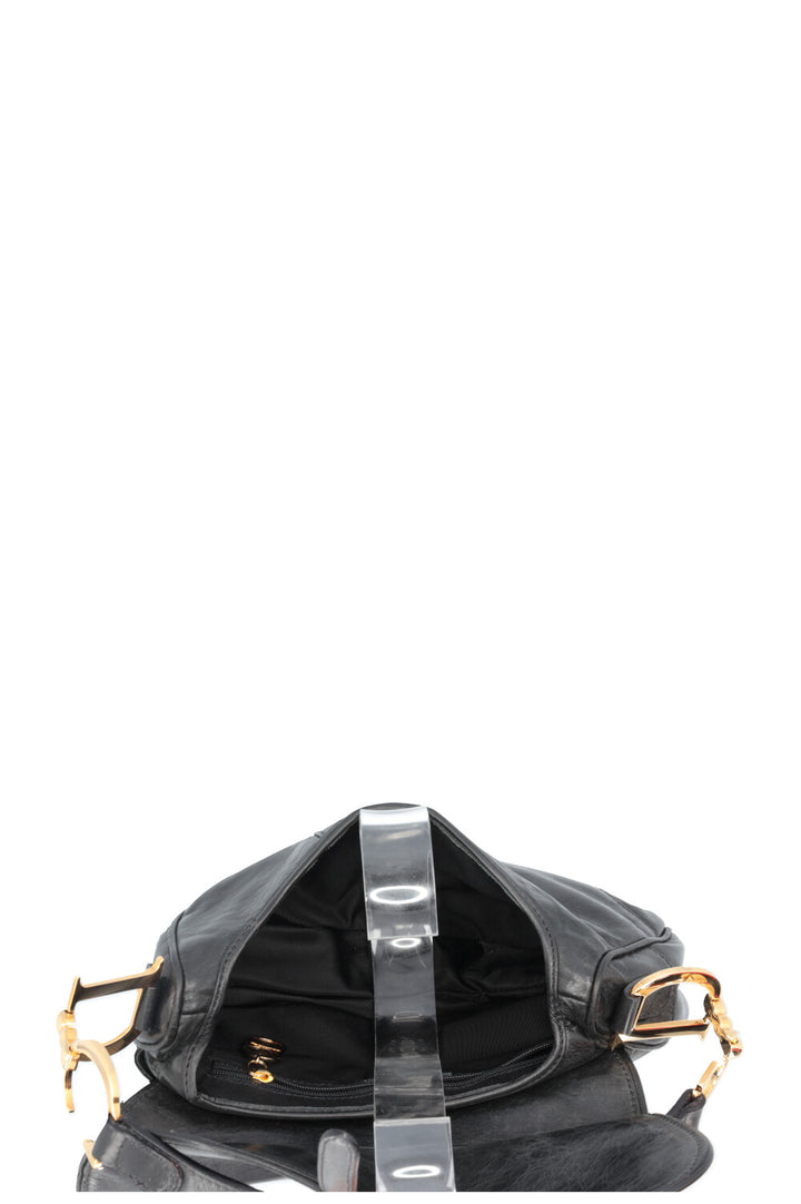CHRISTIAN DIOR Vintage Saddle Bag Black
