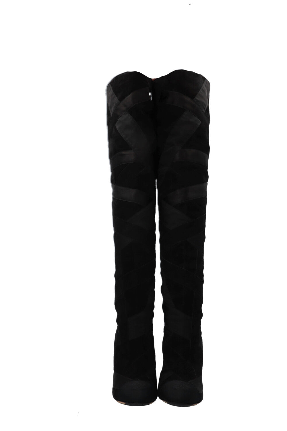 CHANEL 2017 Cosmopolite CC Overknee Boots Black