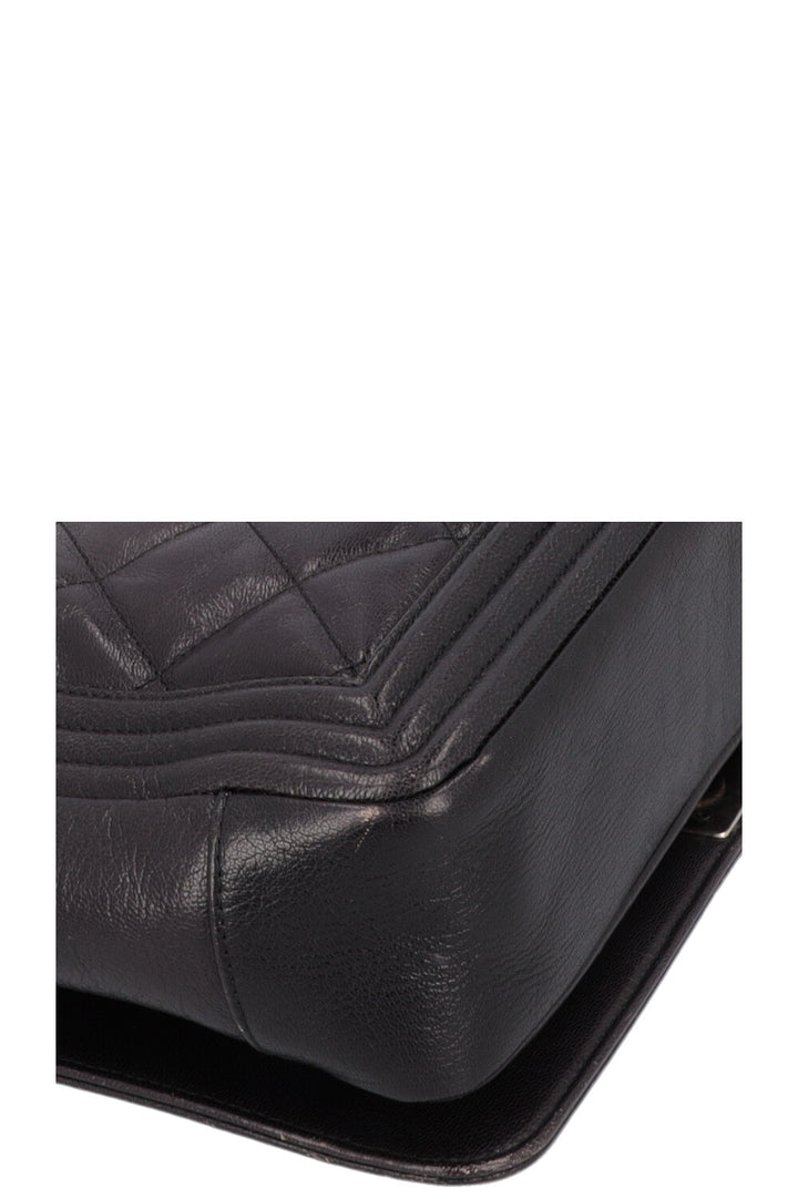 CHANEL Large Boy Bag Ombre Grey
