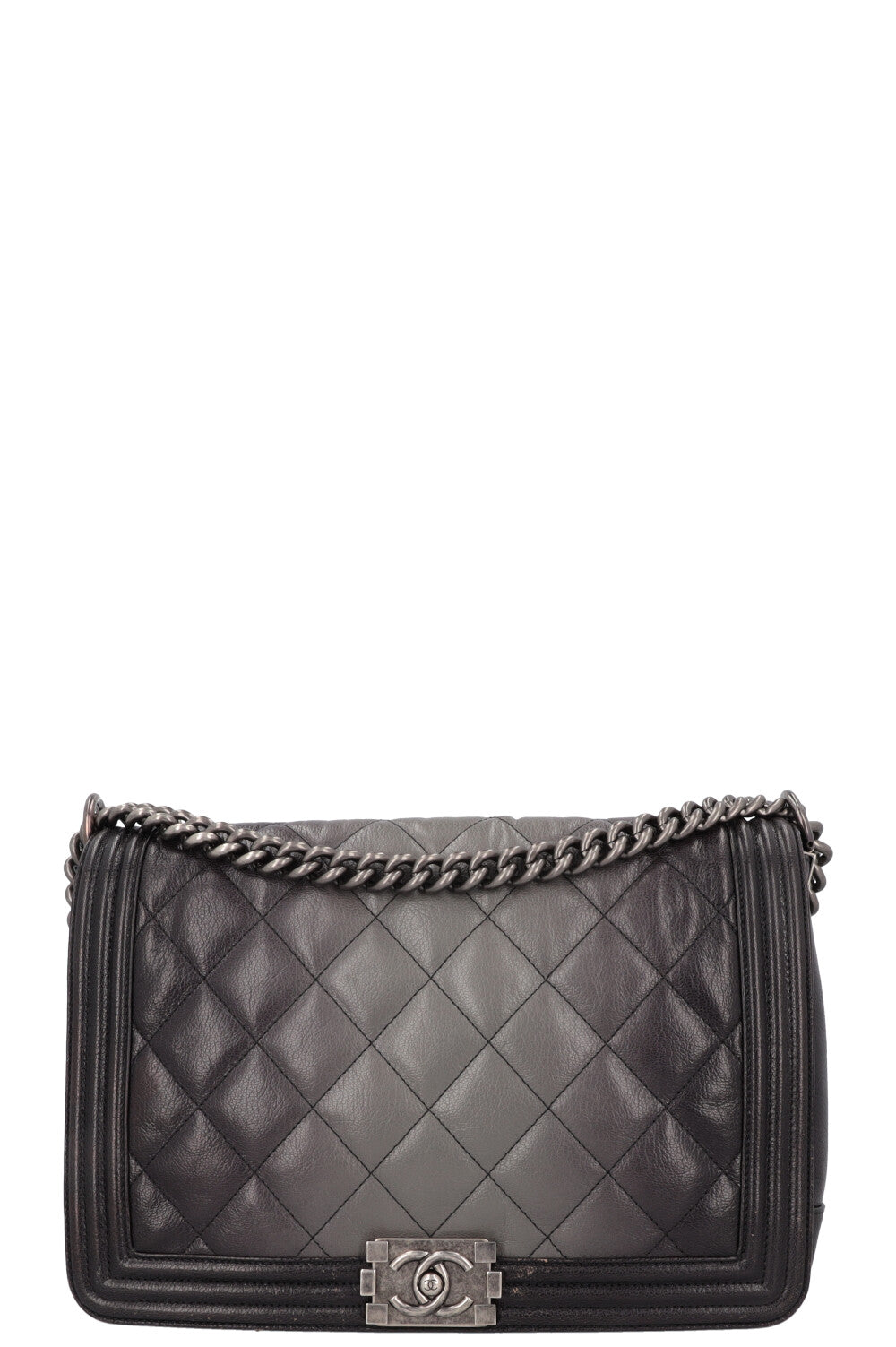 CHANEL Large Boy Bag Ombre Grey