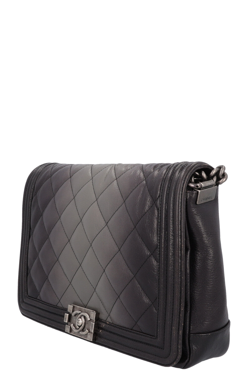 CHANEL Large Boy Bag Ombre Grey