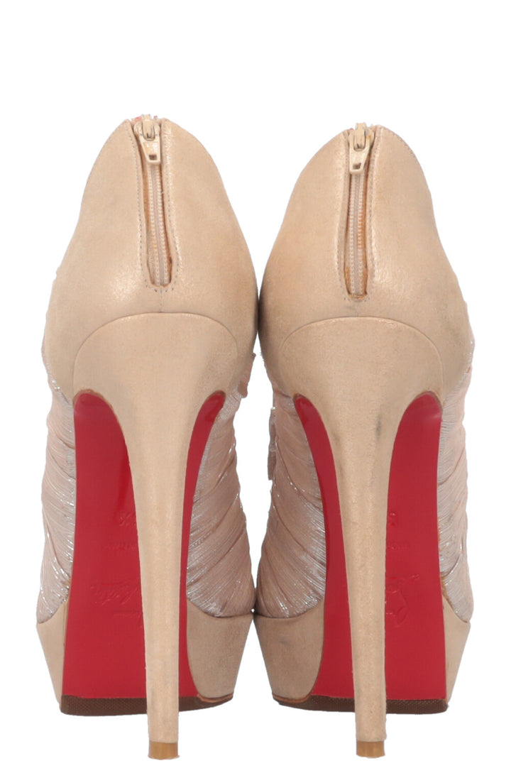 CHRISTIAN LOUBOUTIN Ruched Heels Lurex Gold