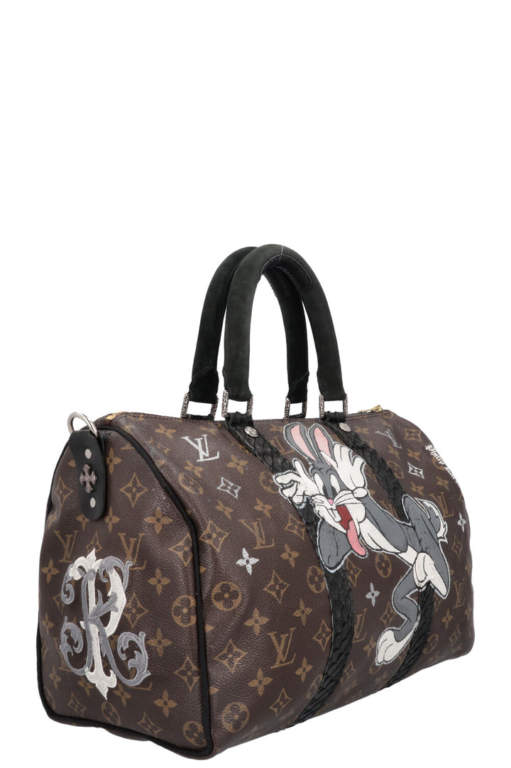 LOUIS VUITTON x Philip Karto Bugs Bunny Speedy 35 Bandouliere MNG Canvas