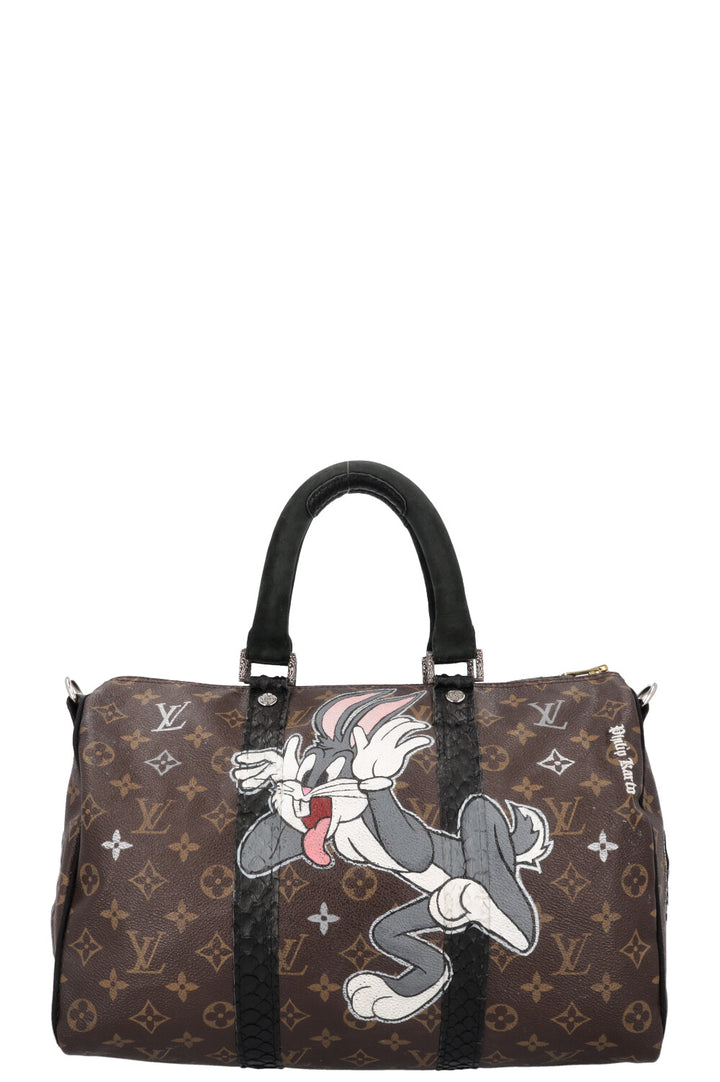 LOUIS VUITTON x Philip Karto Bugs Bunny Speedy 35 Bandouliere MNG Canvas