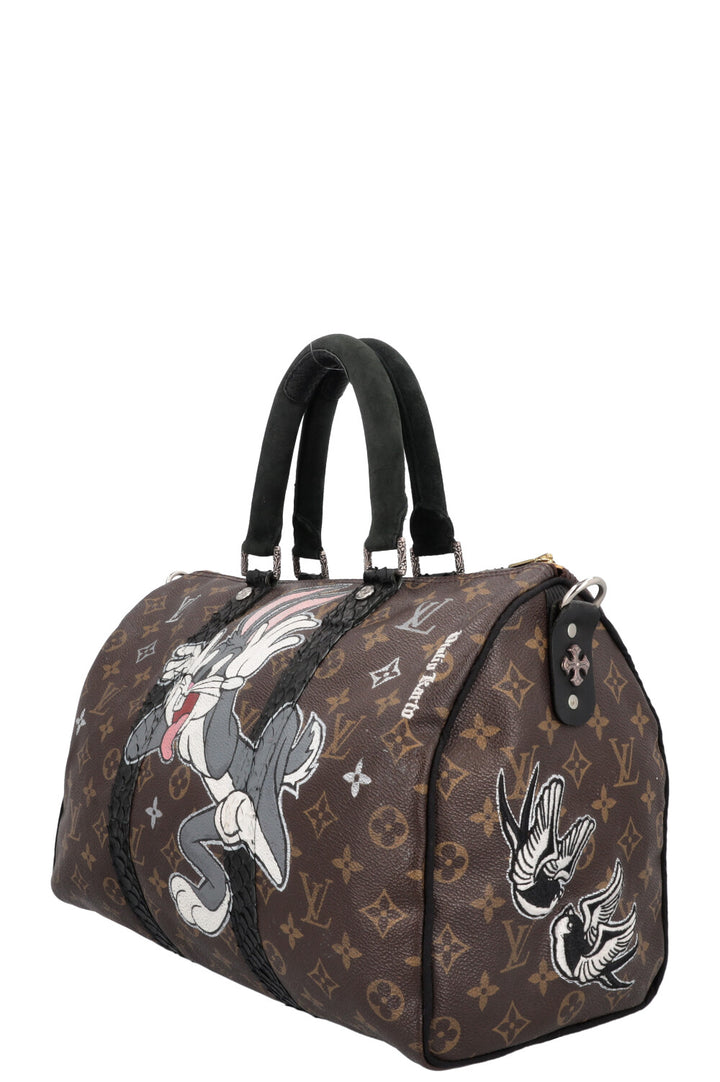 LOUIS VUITTON x Philip Karto Bugs Bunny Speedy 35 Bandouliere MNG Canvas