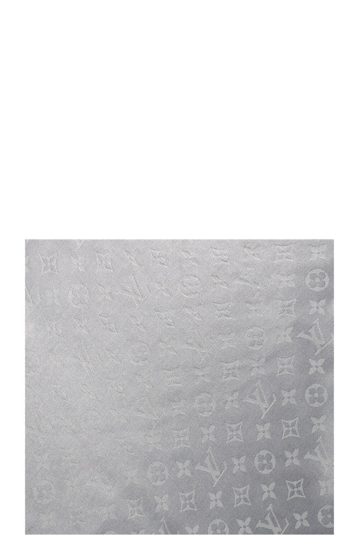 Écharpe à franges LOUIS VUITTON MNG Gris argenté