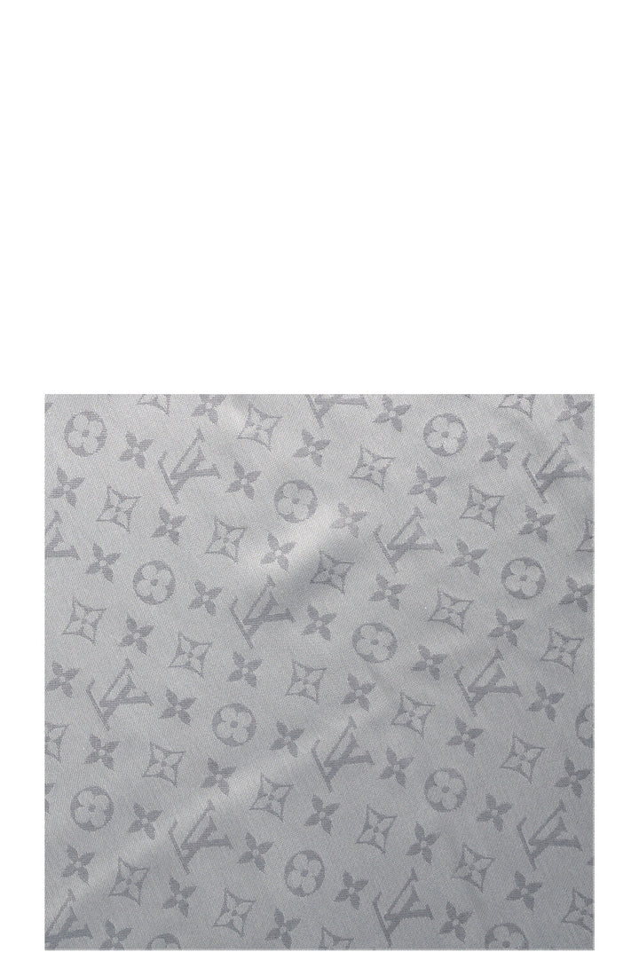 Écharpe à franges LOUIS VUITTON MNG Gris argenté