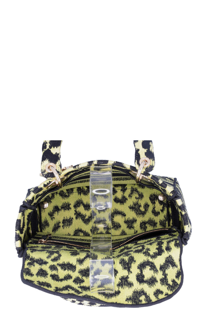 CHRISTIAN DIOR Mizza Lady D-Lite Medium Cheetah Black Green