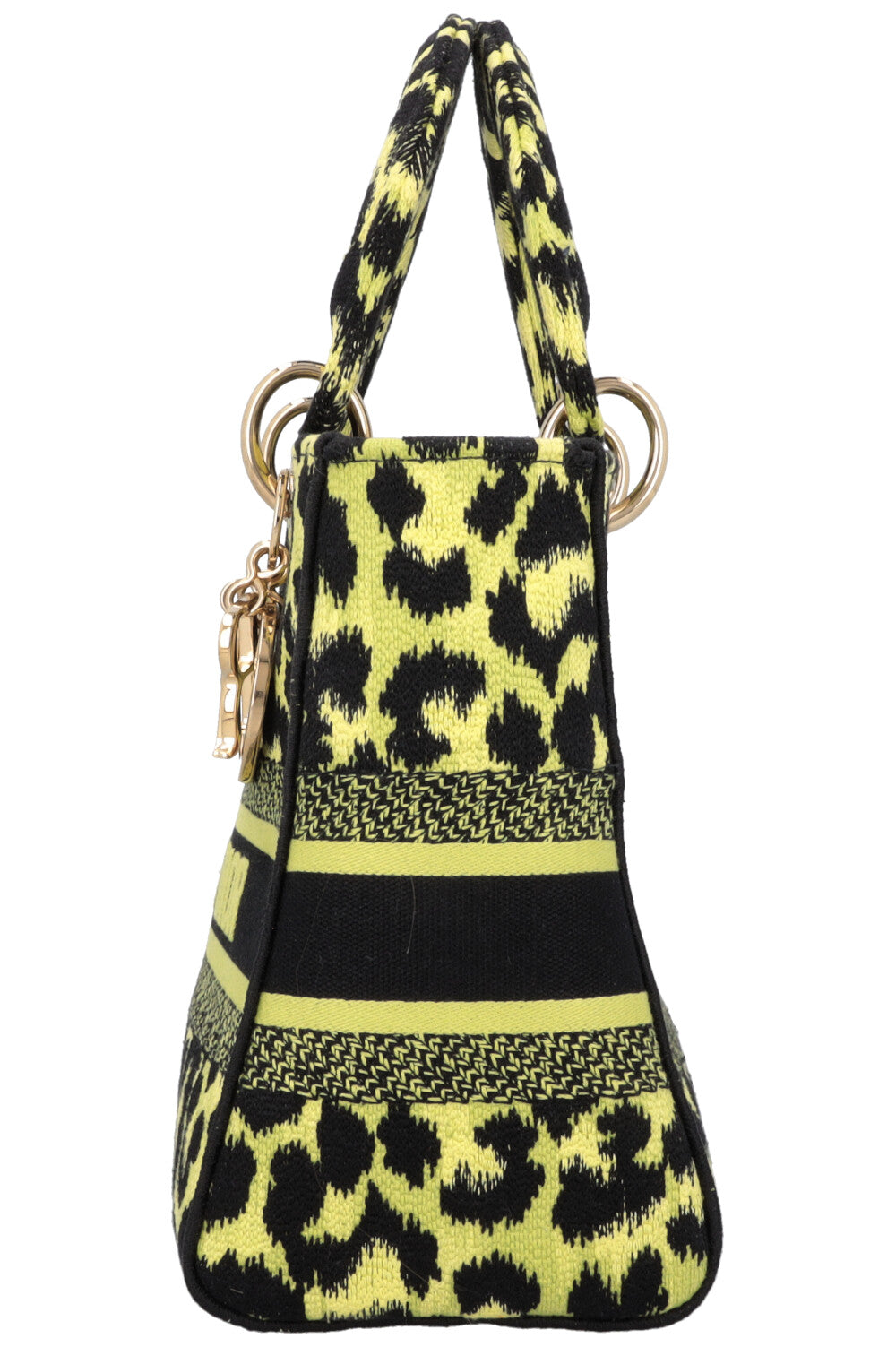 CHRISTIAN DIOR Mizza Lady D-Lite Medium Cheetah Black Green