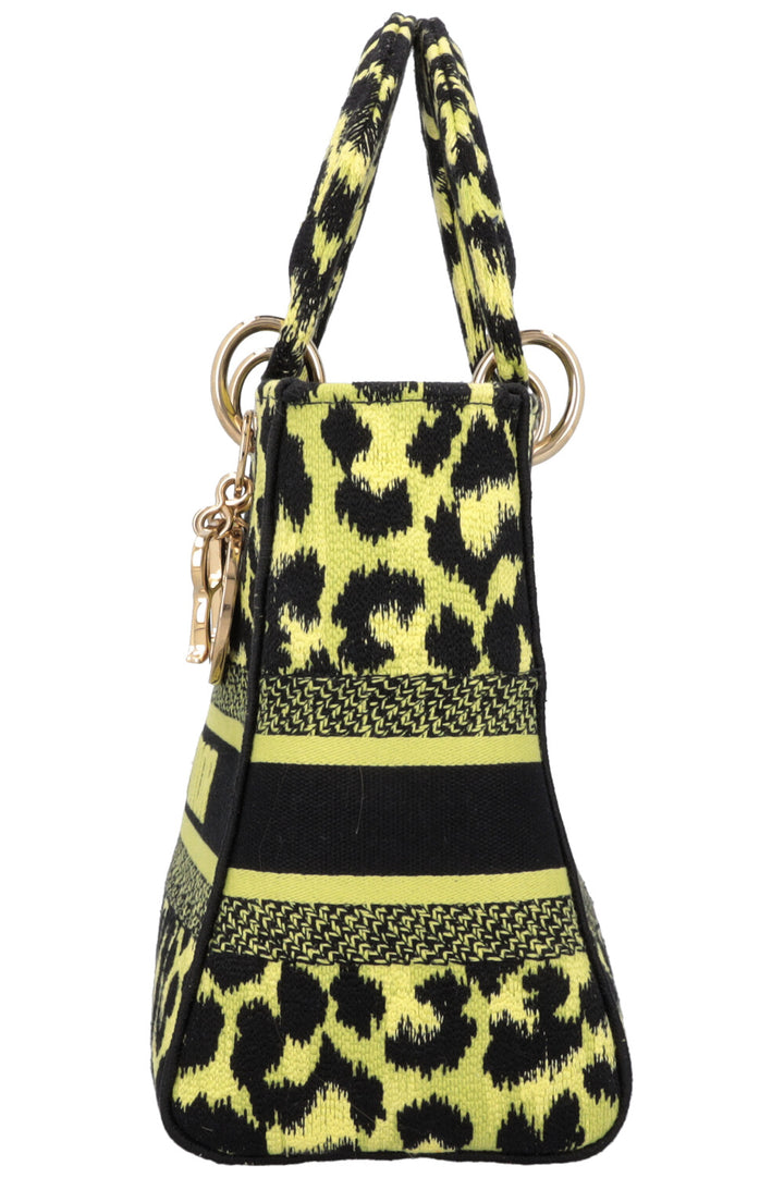 CHRISTIAN DIOR Mizza Lady D-Lite Medium Cheetah Black Green