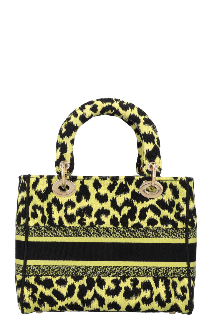 CHRISTIAN DIOR Mizza Lady D-Lite Medium Cheetah Black Green