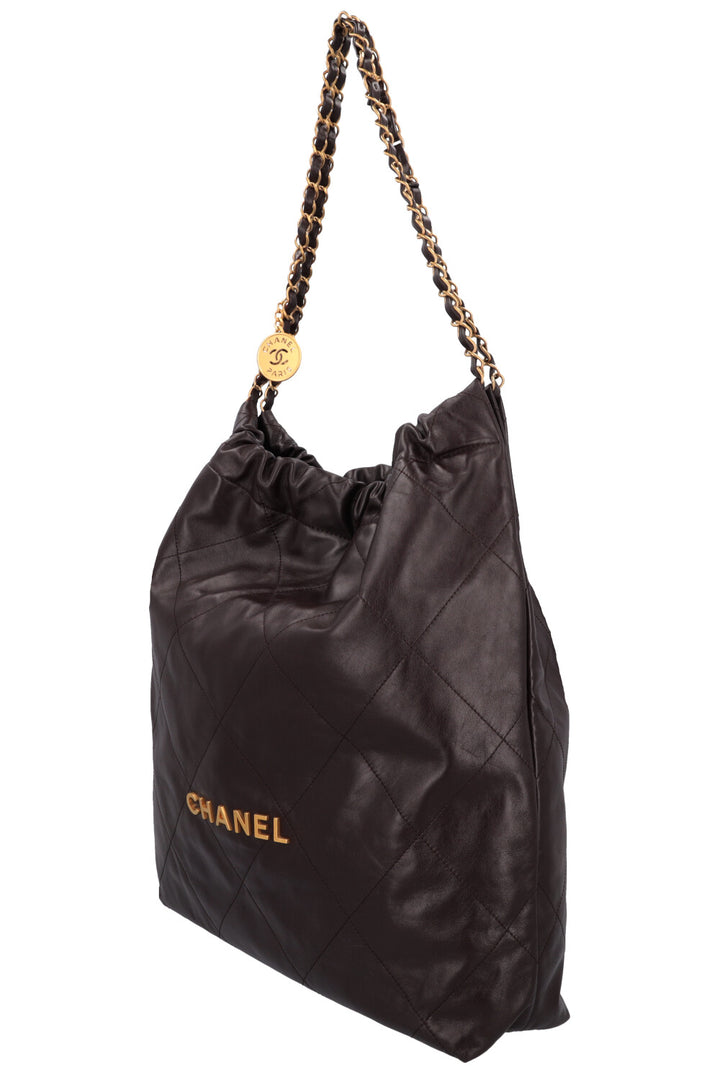 CHANEL 22 Bag Leather Brown