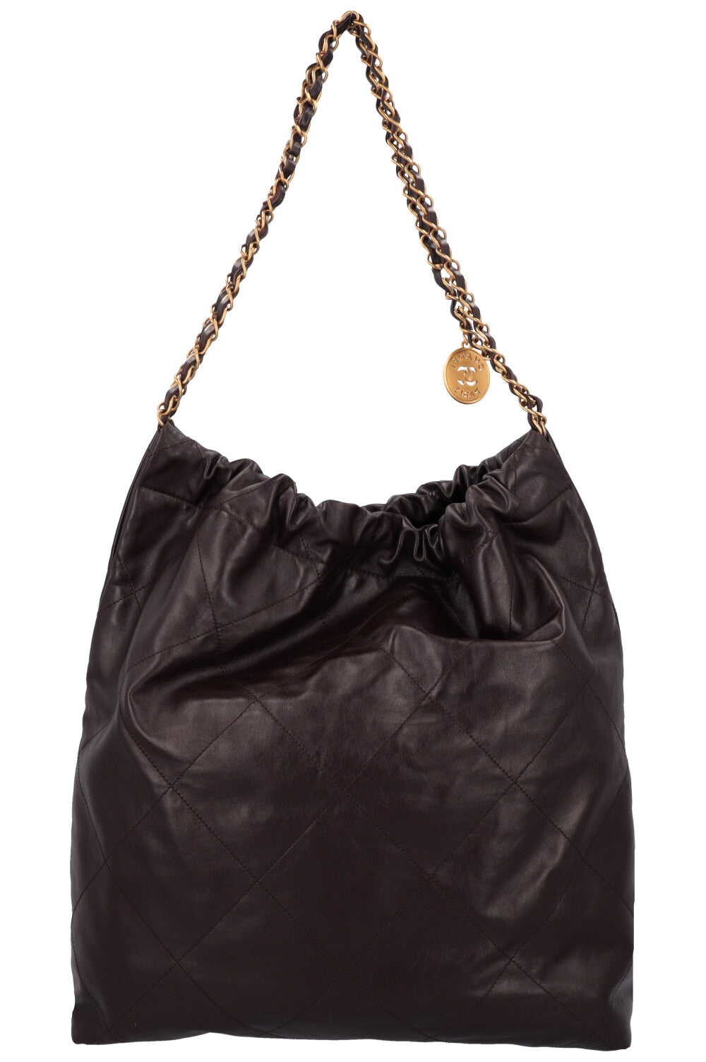 CHANEL 22 Bag Leather Brown
