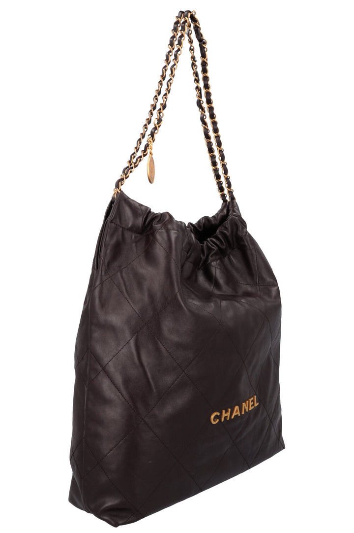 CHANEL 22 Bag Leather Brown