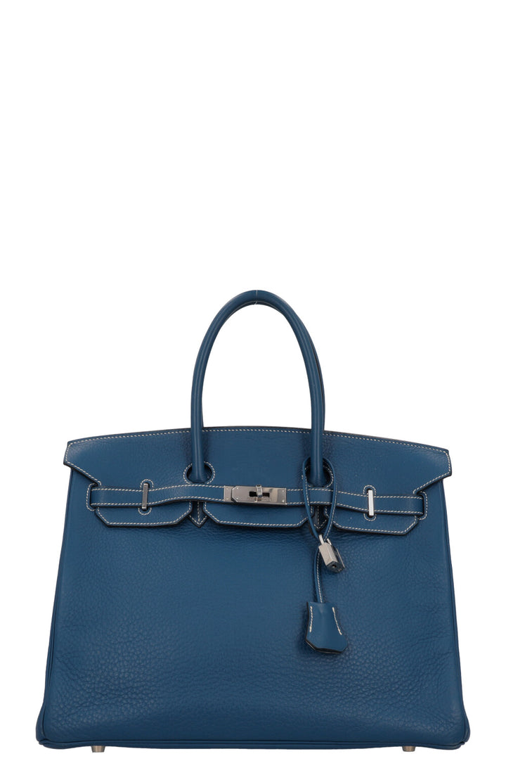 HERMÈS Birkin 35 Retourne Blue Fjord